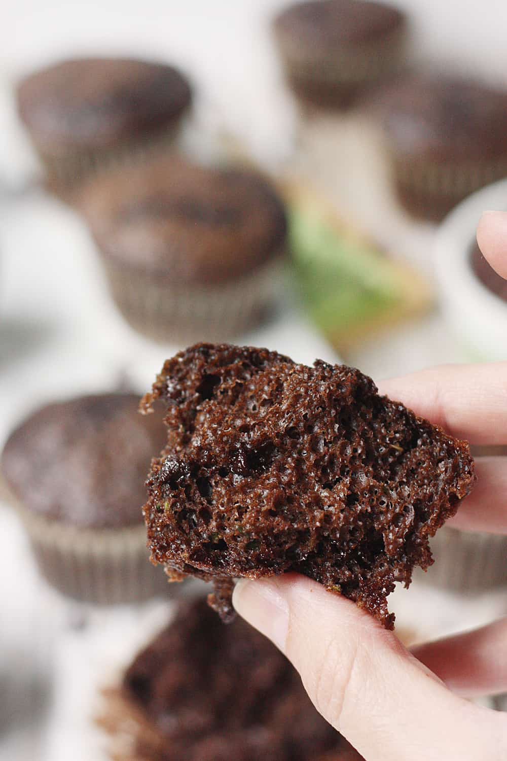 Double Chocolate Zucchini Muffin on hand.