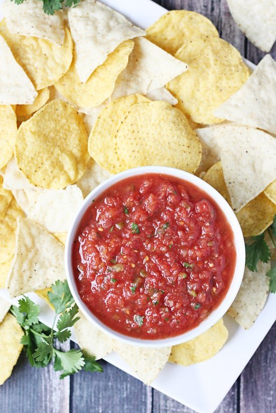 Copycat Chilis Salsa top view