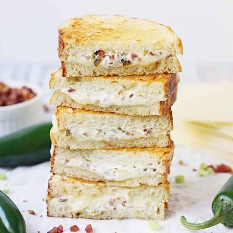 EASY Jalapeno Popper Grilled Cheese Sandwich