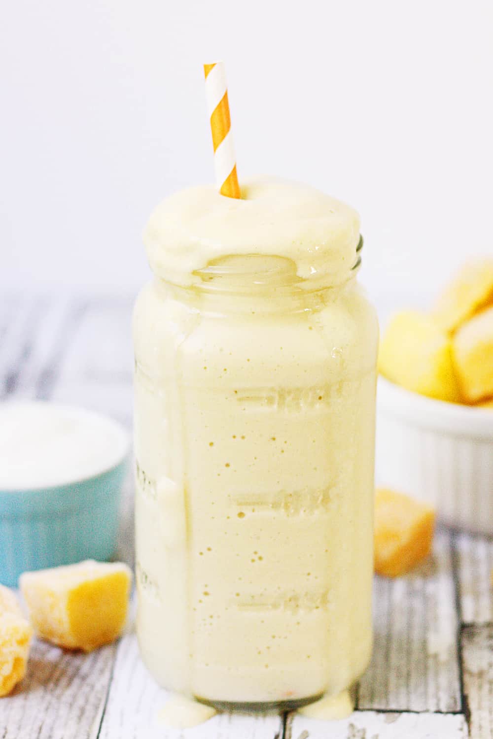 Easy Mango Protein Smoothie close-up