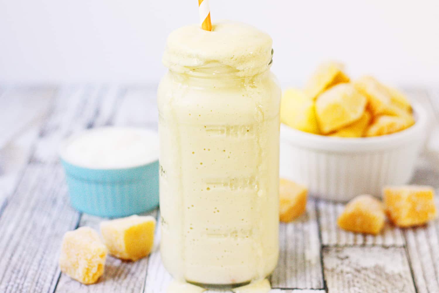 Easy Mango Protein Smoothie side.