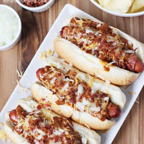 Double Bacon Chili Cheese Dog