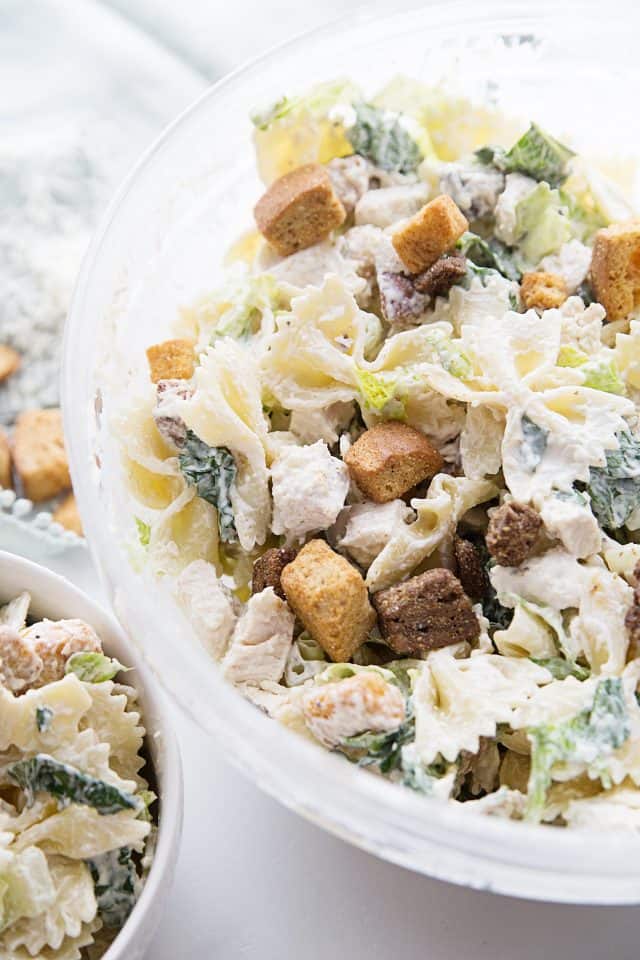 Best Bowtie Chicken Caesar Salad HalfScratched