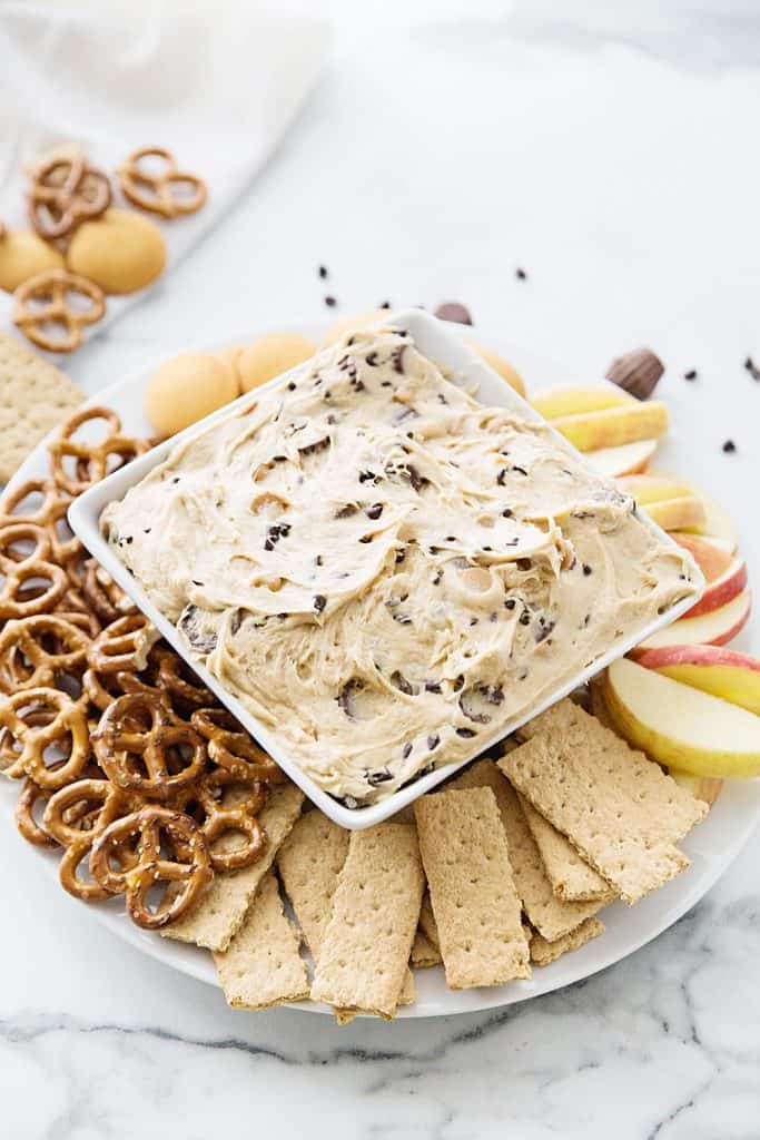 Heavenly Peanut Butter Cookie Dough Dip HalfScratched