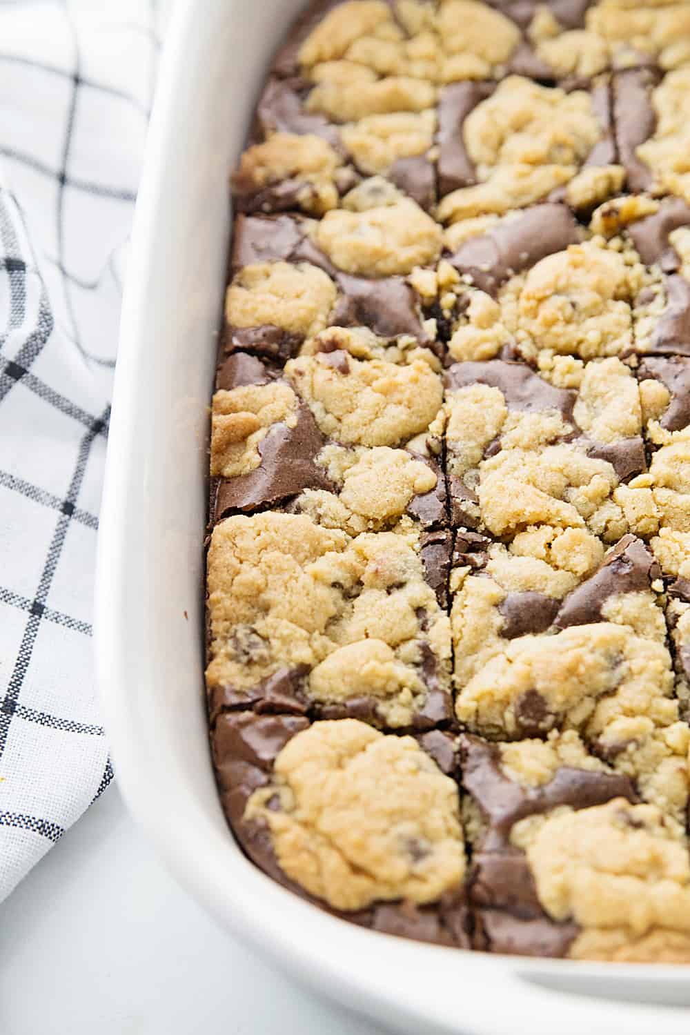 Easy Brookies ready and sliced.