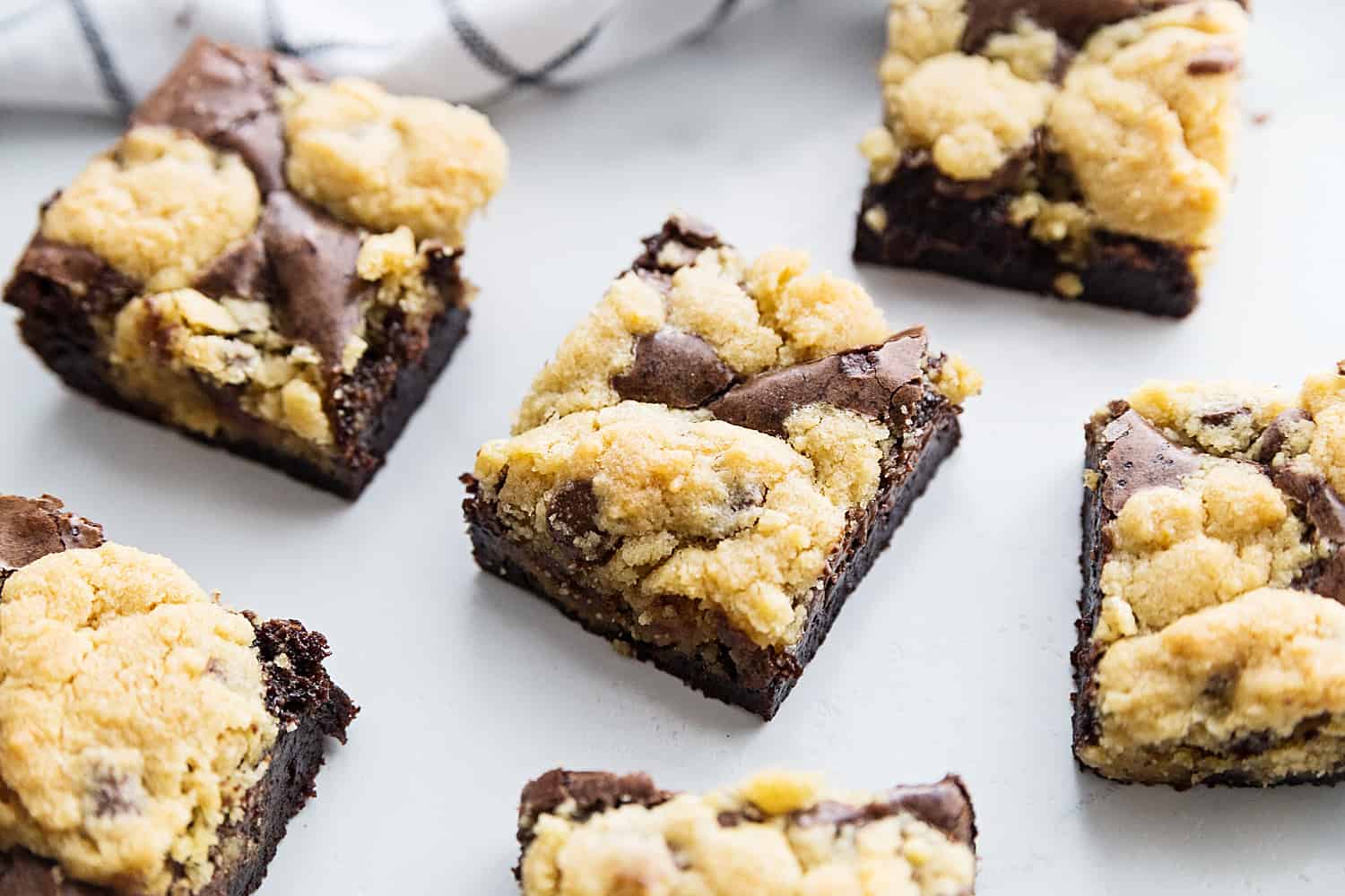 Easy Brookies pieces on a table.