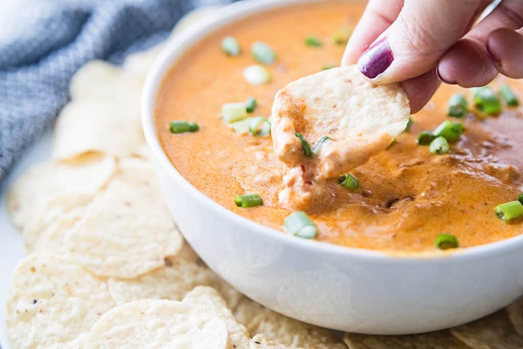 Easy Chorizo Cheese Dip HalfScratched
