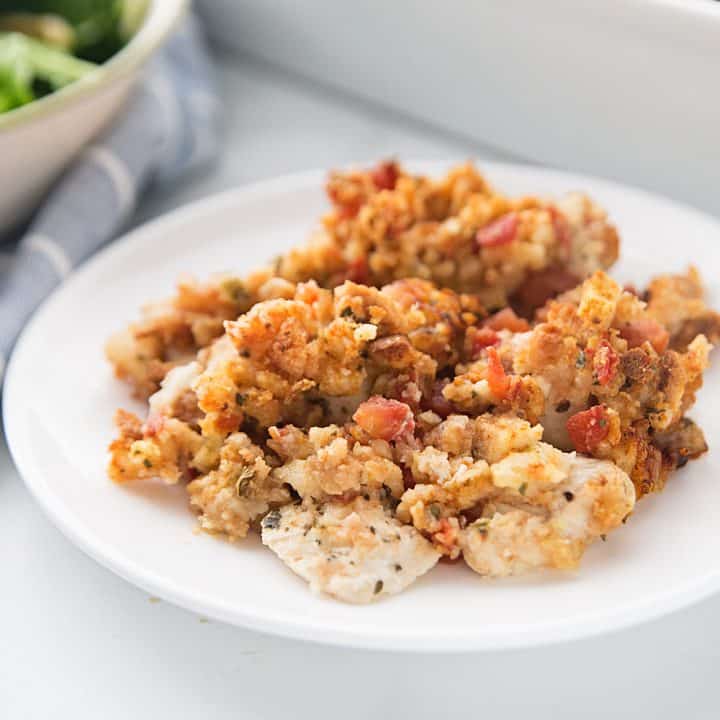 Easy Bruschetta Chicken Bake