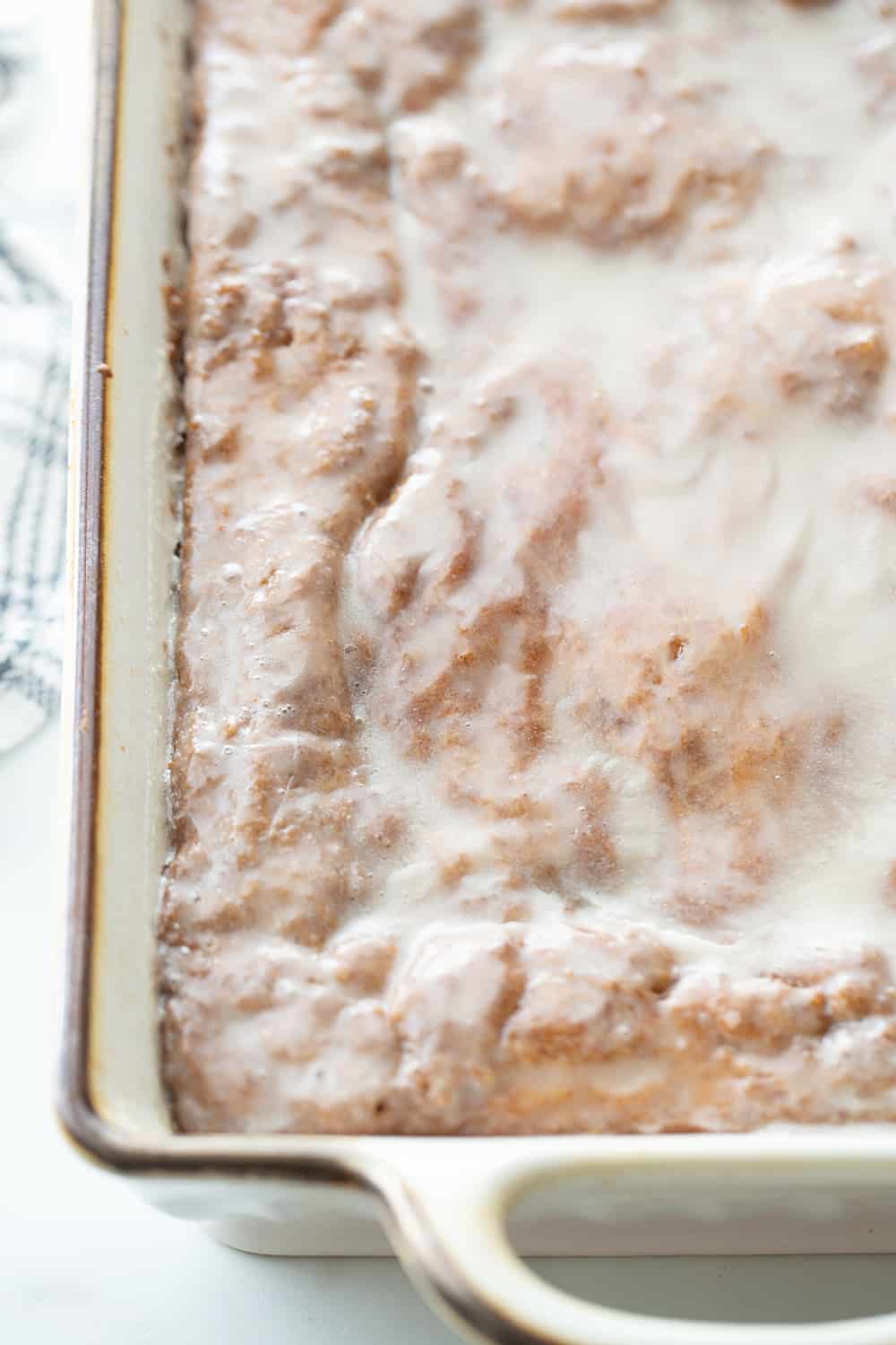 Honey Bun Cake ready for oven.