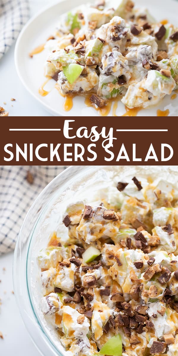 Easy Snickers Salad - Half-Scratched