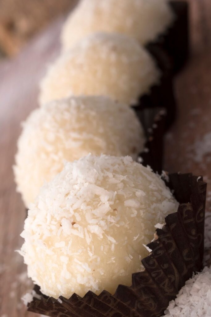 coconut balls with condensed milk