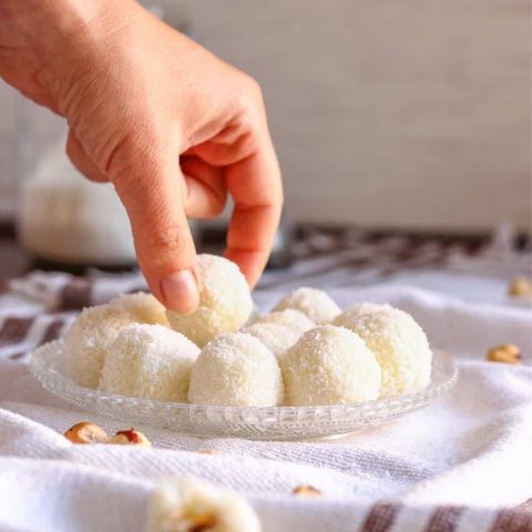 coconut balls with condensed milk