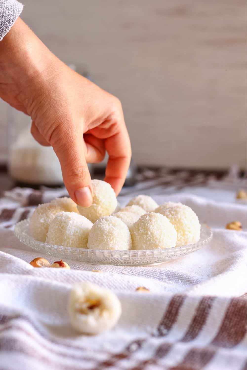 coconut balls with condensed milk