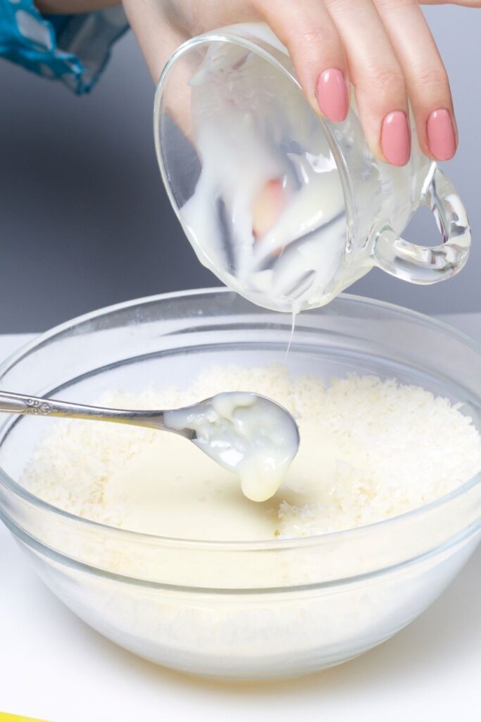 coconut balls with condensed milk