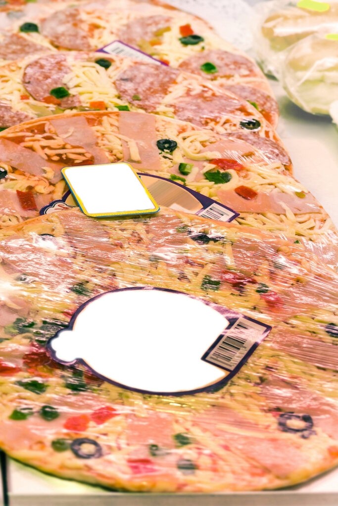 Wrapped costco frozen pizza