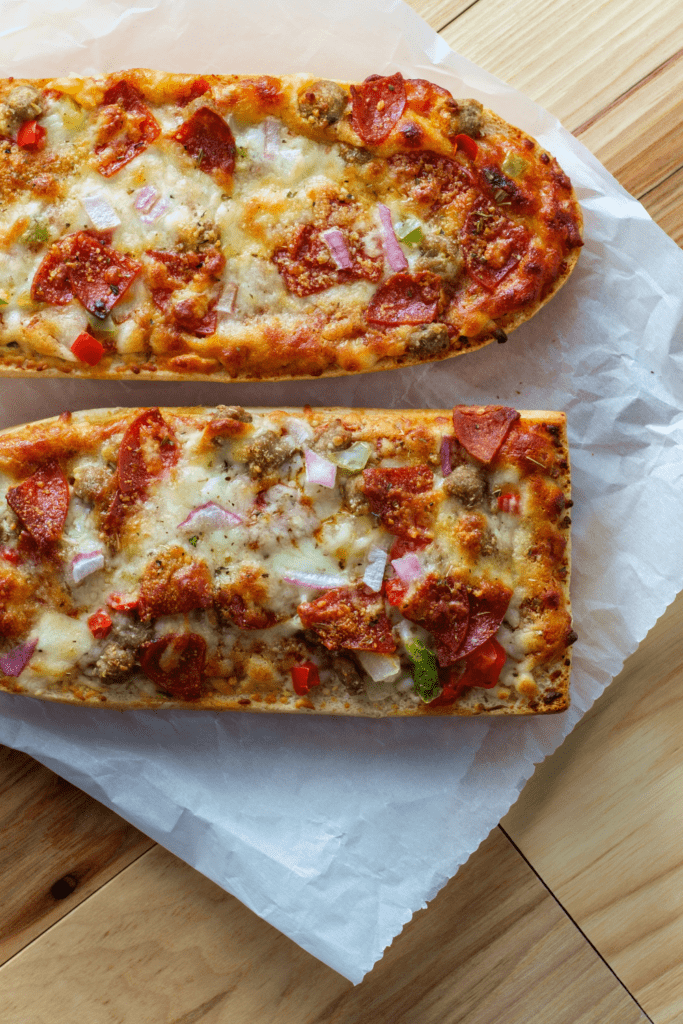Red Baron French Bread Pizza Air Fryer.