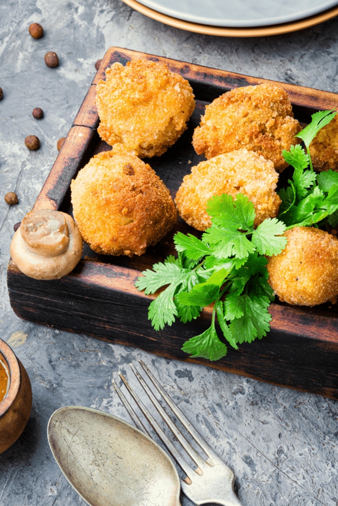 How do you cook Farm Rich breaded mushrooms in an air fryer?