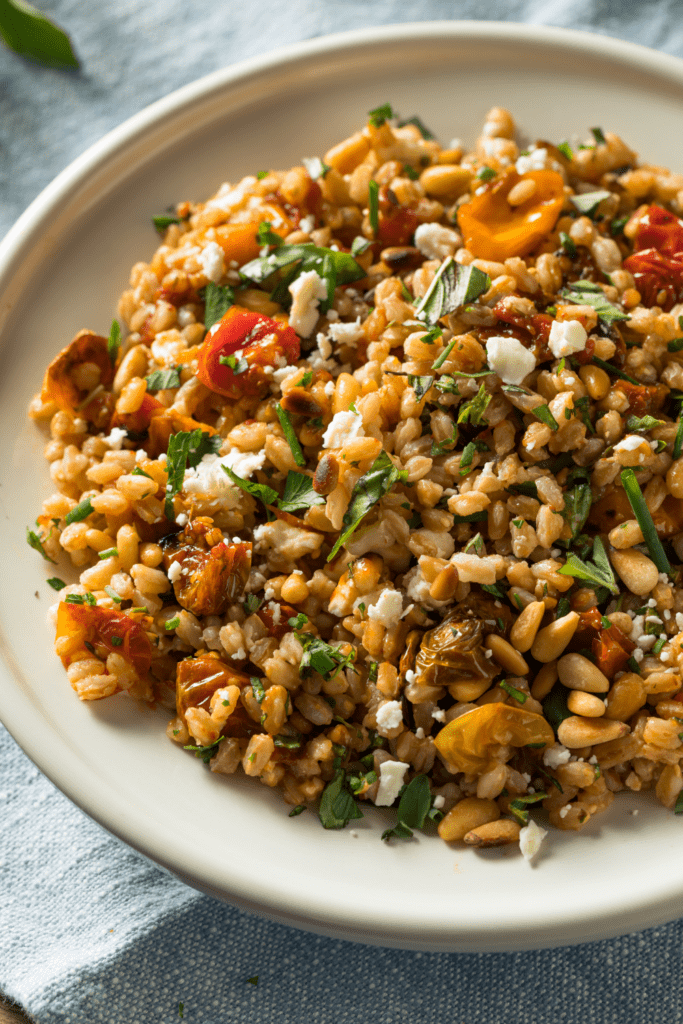 farro salad with lemon vinaigrette