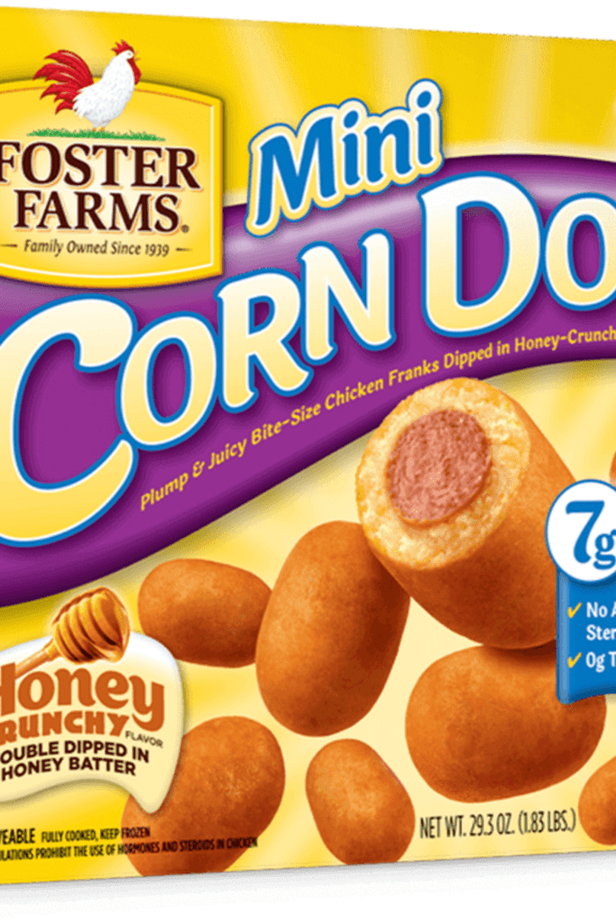 Frozen mini Corn Dogs Foster Farms