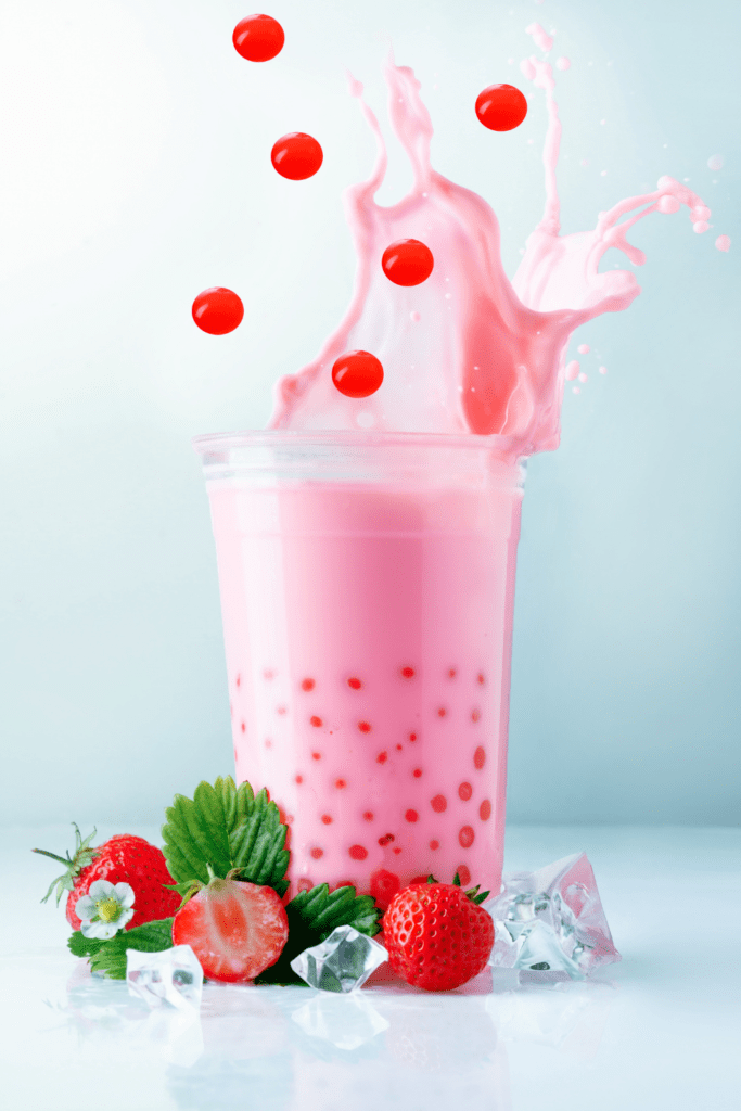 strawberry boba