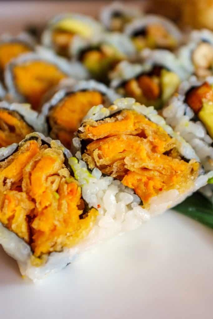 Sweet Potato Roll Sushi - Half-Scratched