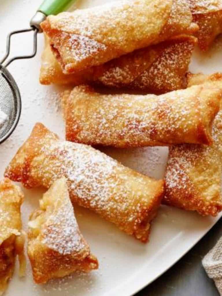 Peach Cobbler Egg Rolls
