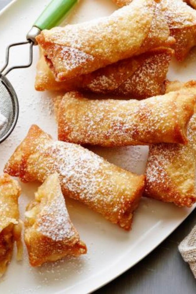 Peach Cobbler Egg Rolls