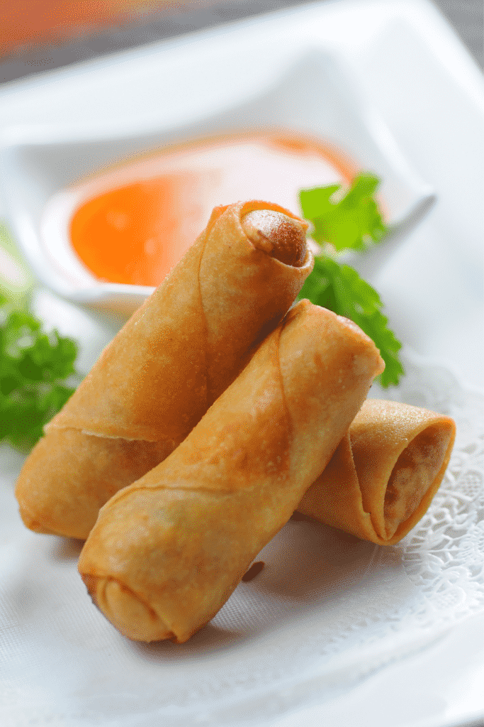 Trader Joe's Chicken Spring Rolls in oven