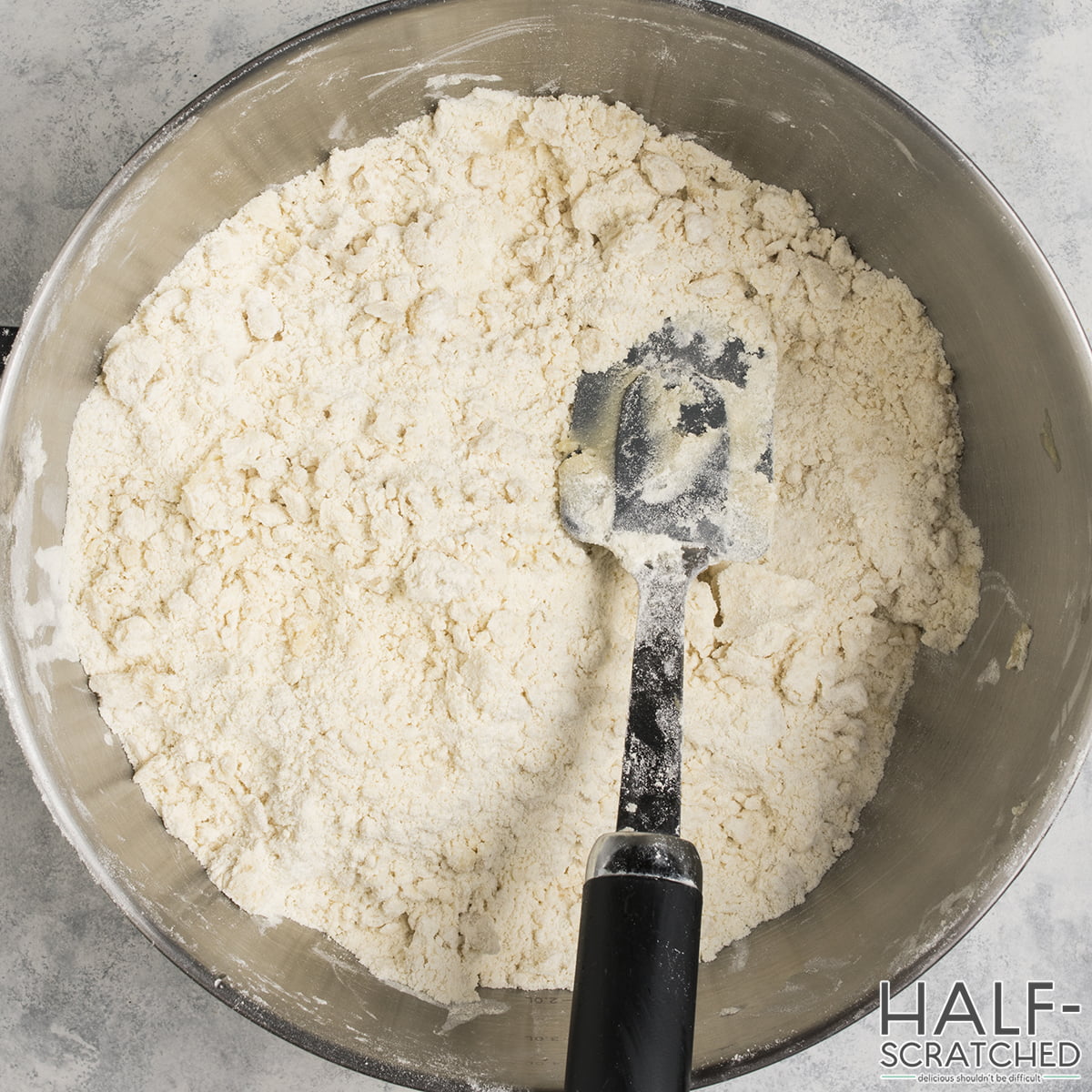 A bowl with flour and coconut oil