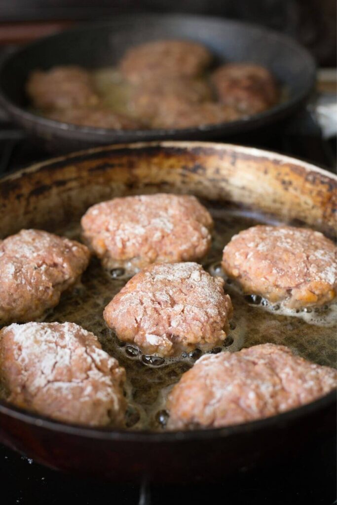 frying Salmon Patties
