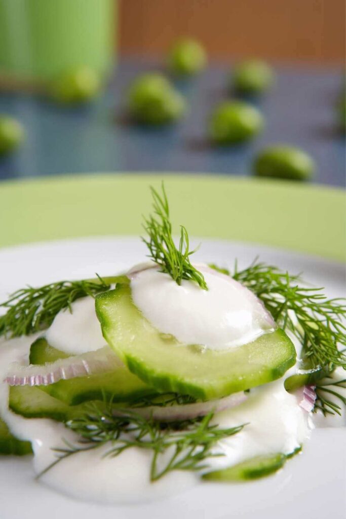 Cucumber Sour Cream Salad Dill