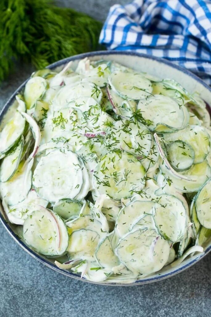 Old Fashioned Cucumber Salad With Mayonnaise