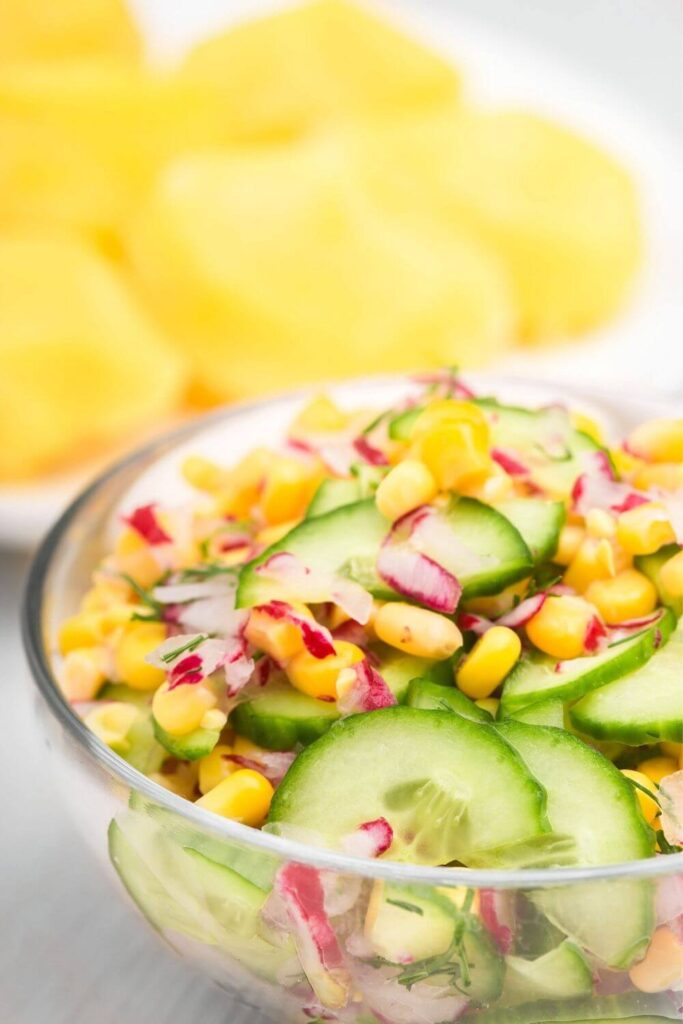 Corn Cucumber Mayo Salad