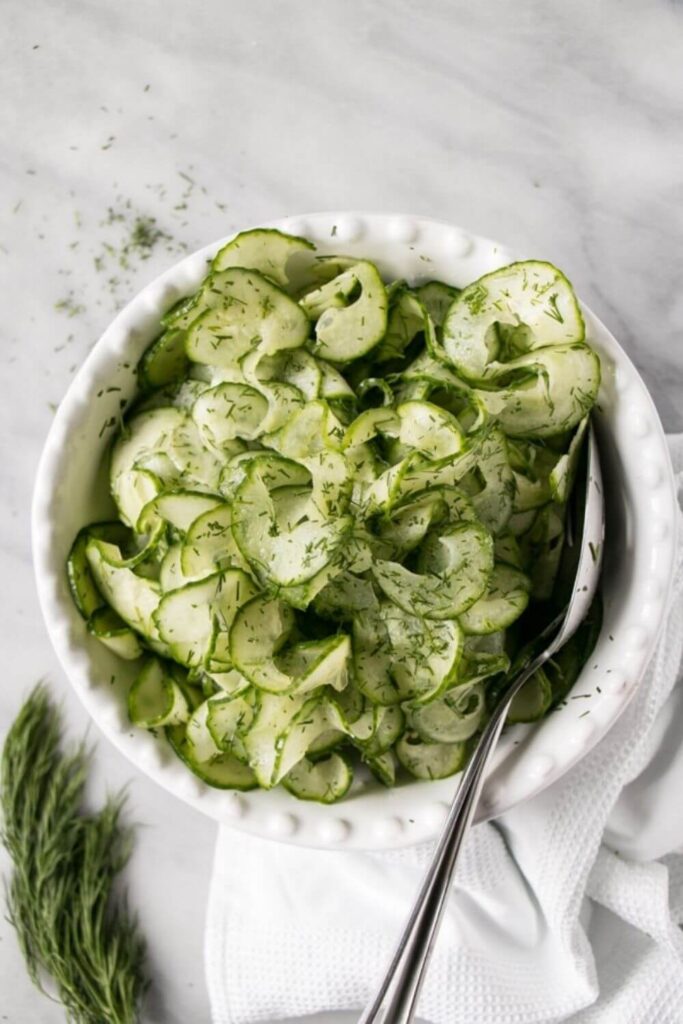 German Cucumber Salad With Mayonnaise