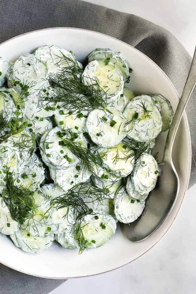 German Cucumber Salad With Mayo