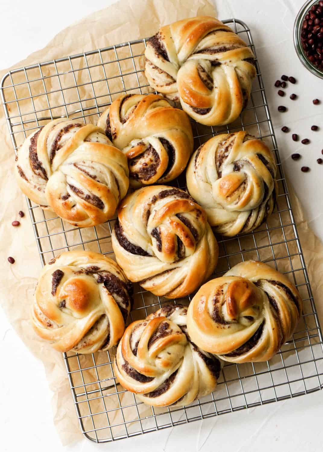 Red Bean Swirl Buns