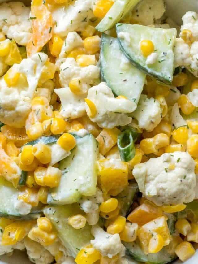 Corn Cucumber Mayo Salad Story