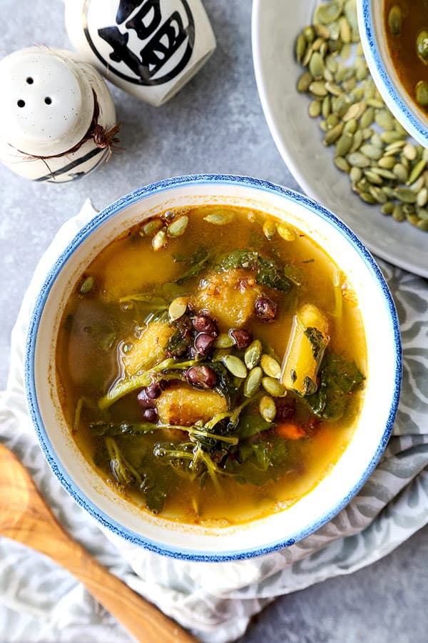 Spicy Kabocha Squash and Adzuki Bean Soup