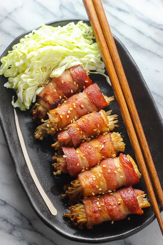 Bacon-Wrapped Enoki