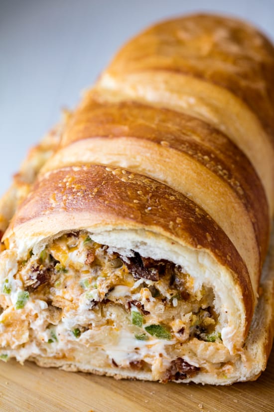 Jalapeño Popper Stuffed French Bread