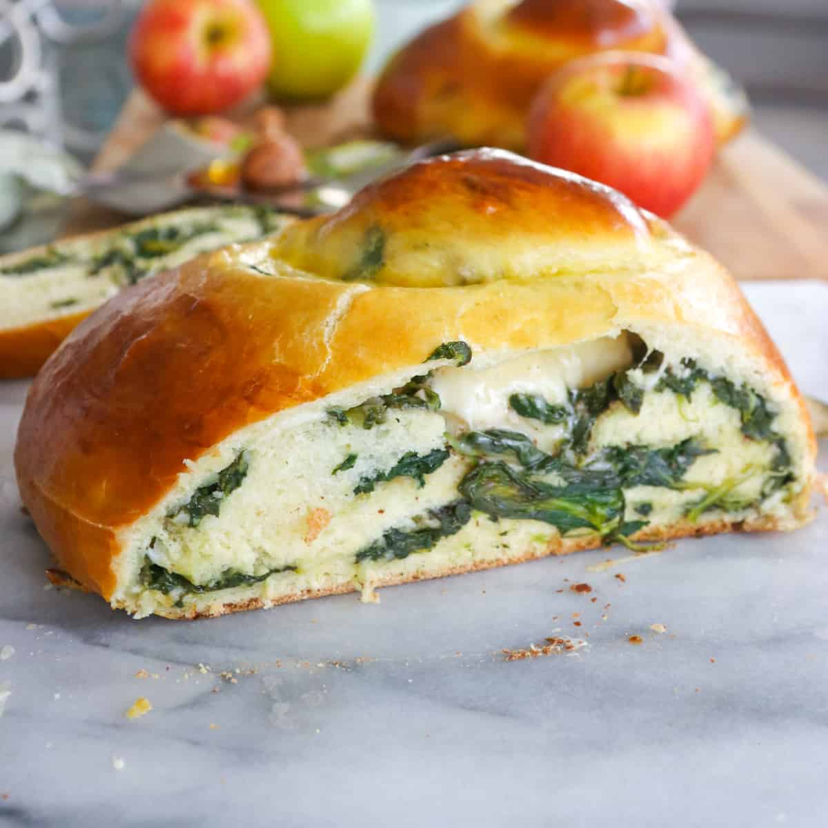 Spinach and Cheese Challah