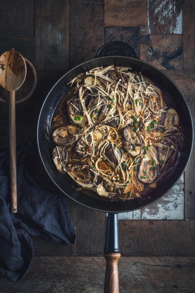 Spicy Eggplant Stir-Fry With Mushrooms