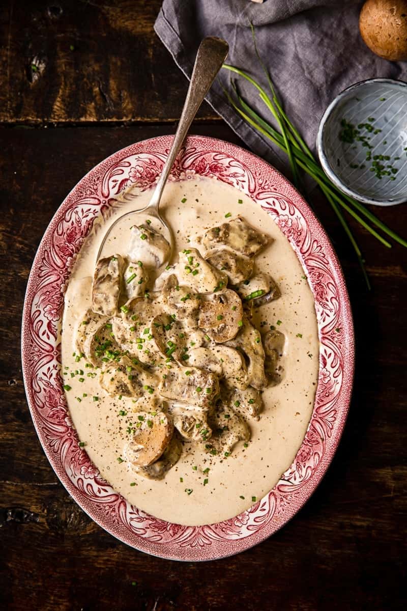 Beef in Truffled Cream Sauce