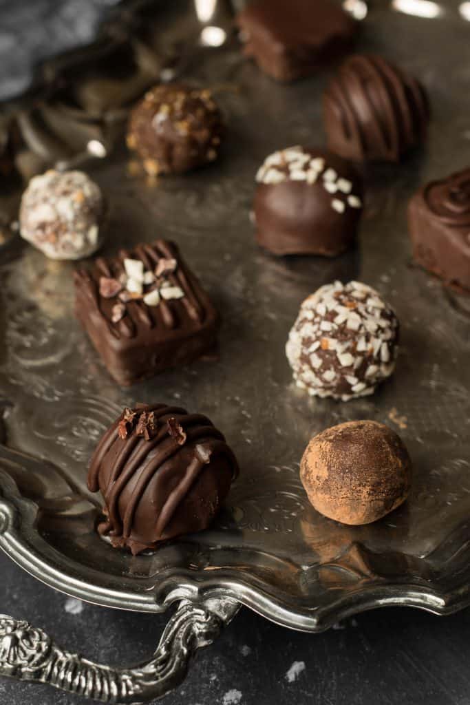 Vegan Chocolate Truffles with Truffle Oil