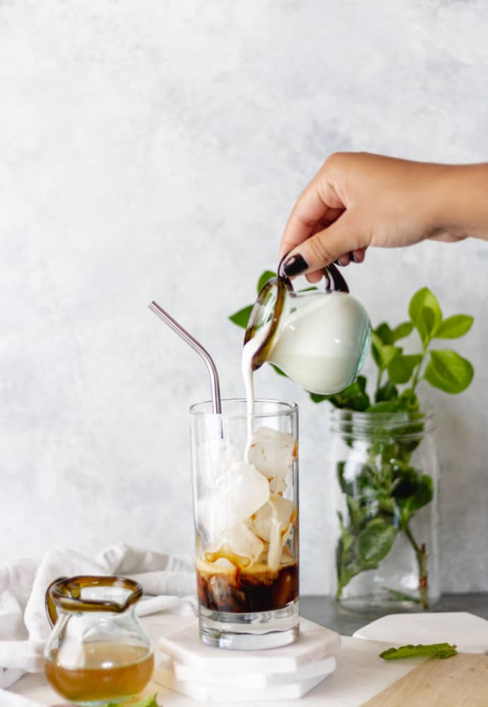 The Best Iced Nespresso Mint Lattes