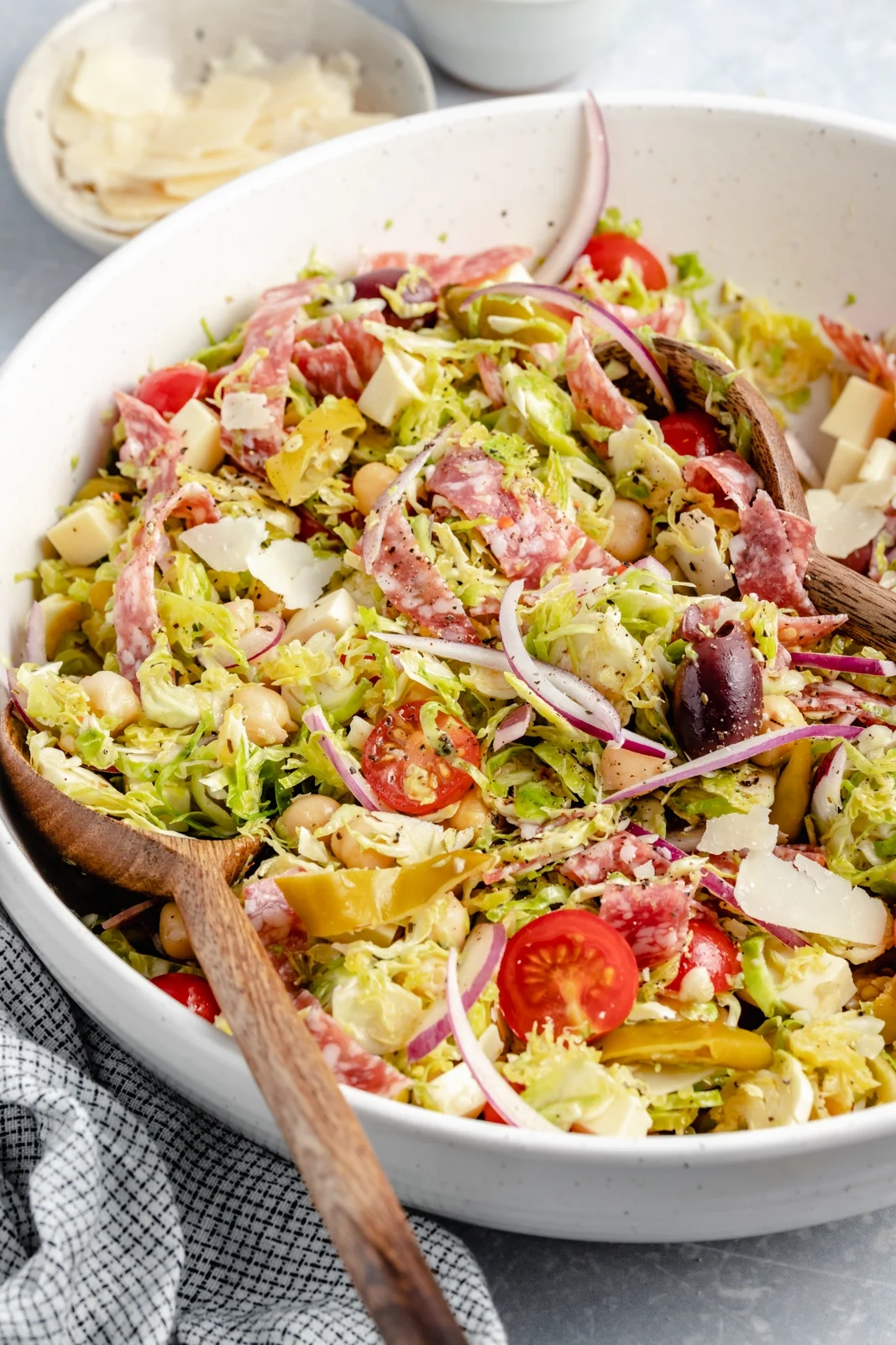 Italian Chopped Brussels Sprouts Salad