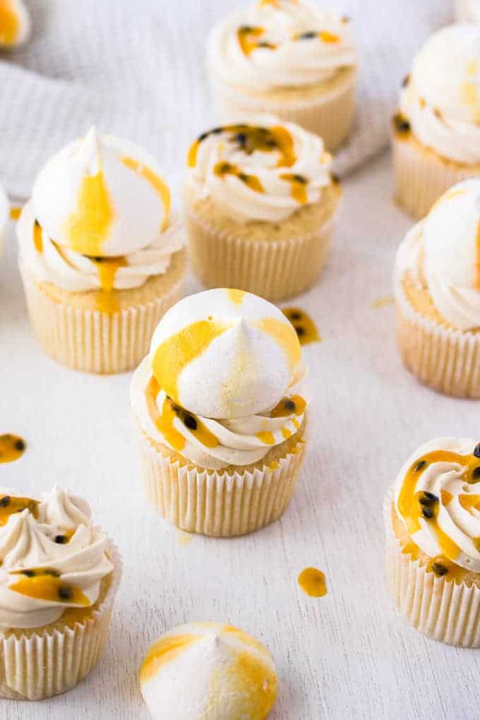 Passion Fruit Coconut Cupcakes