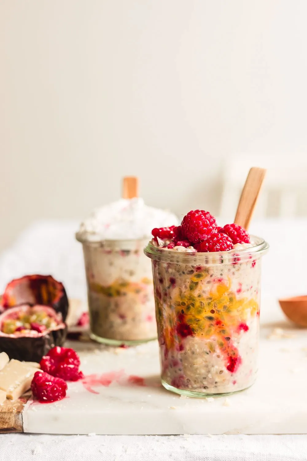 Raspberry Passion Fruit Overnight Oats