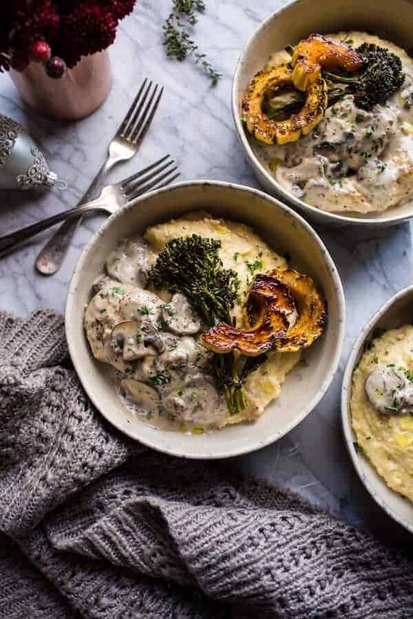 Truffled Mushroom Chicken with Polenta