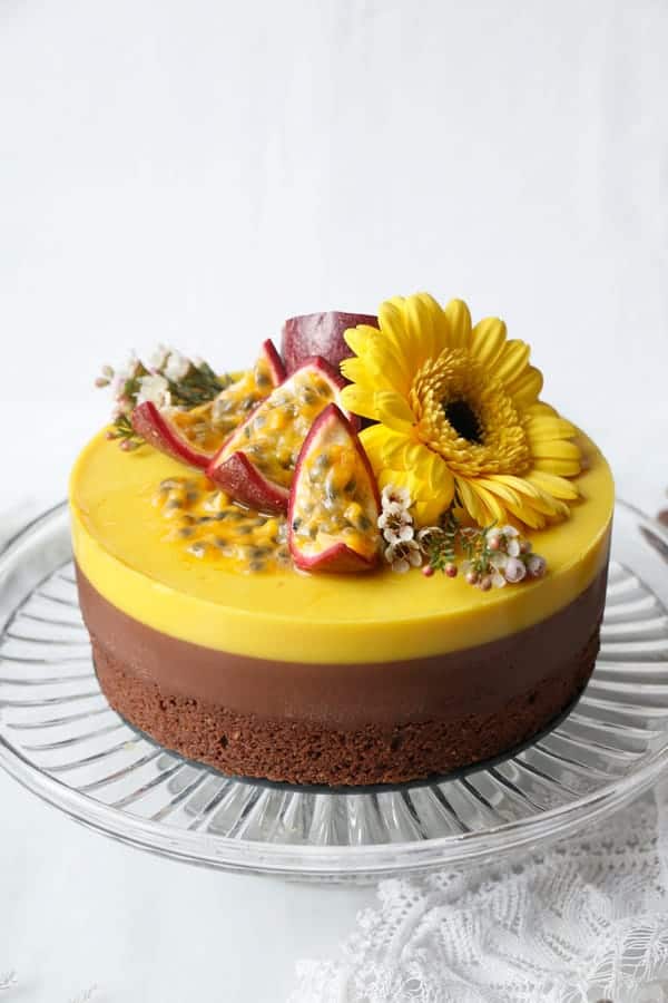 Chocolate Passion Fruit Entremet Cake